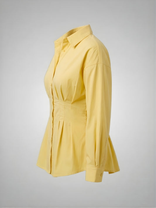 Dart shirt butter yellow