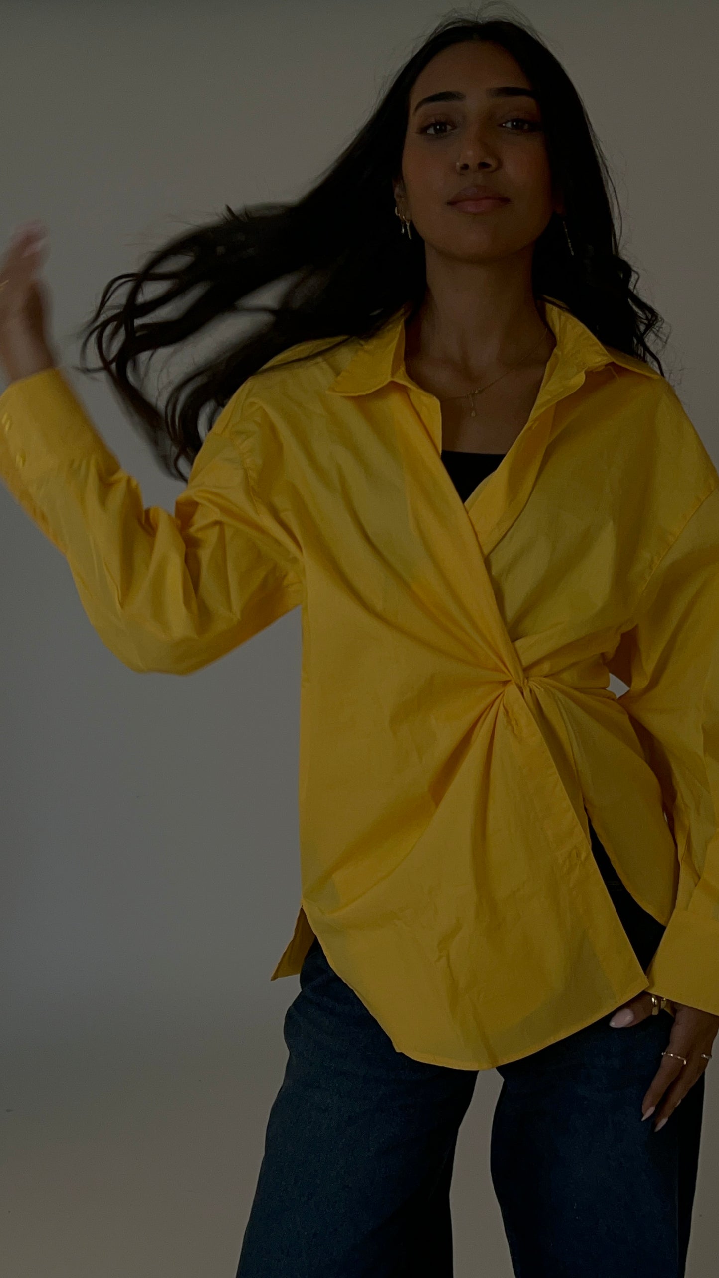 Sunflower yellow over size shirt