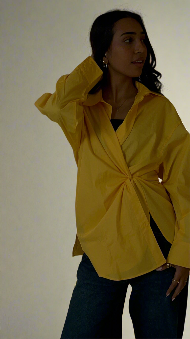 Sunflower yellow over size shirt