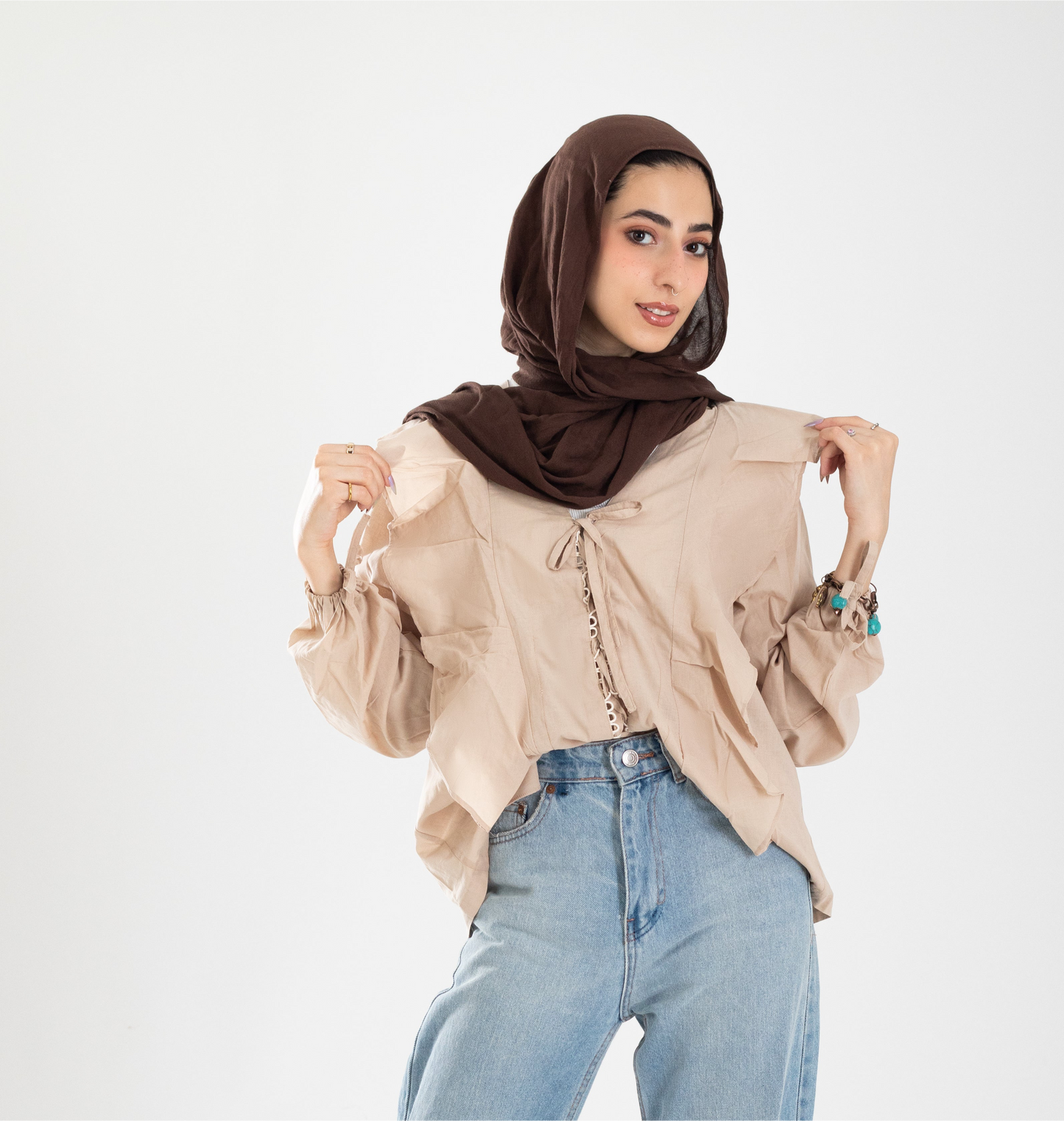 Boho ruffle voil via