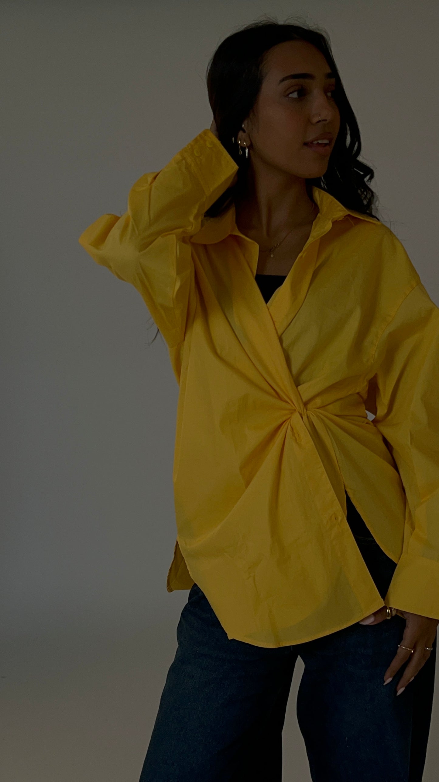 Sunflower yellow over size shirt
