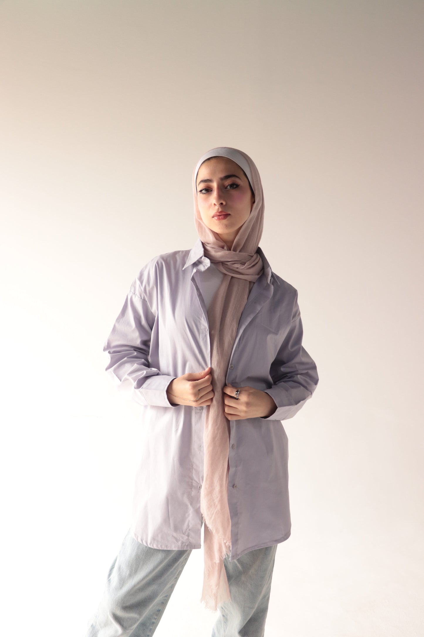 gray oversize shirt