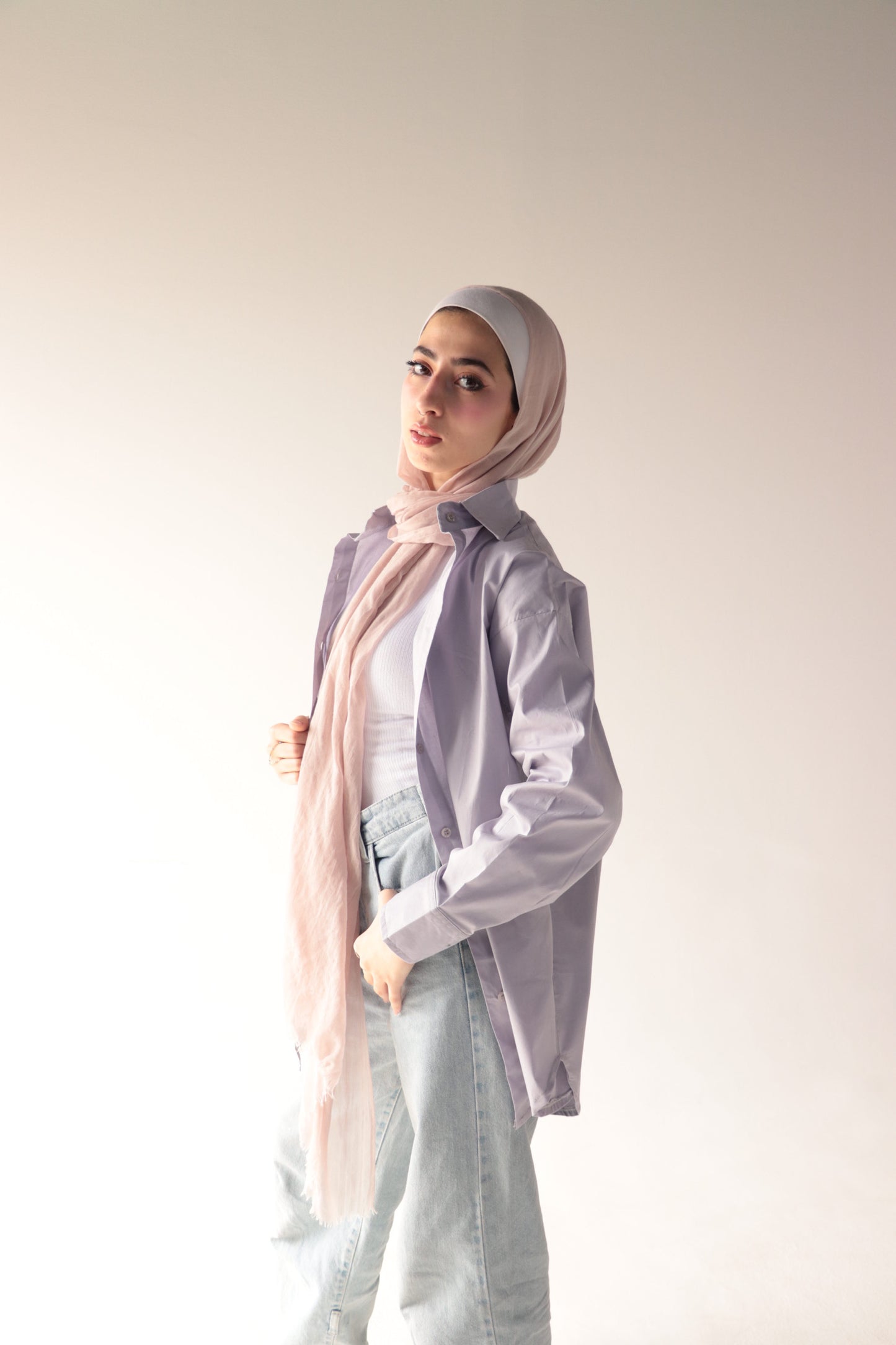 gray oversize shirt