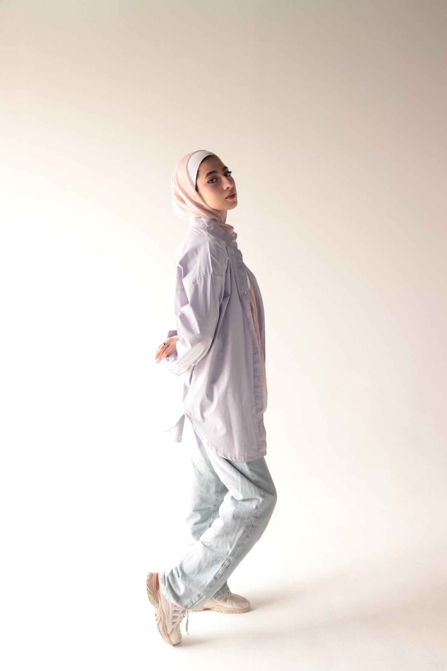 gray oversize shirt