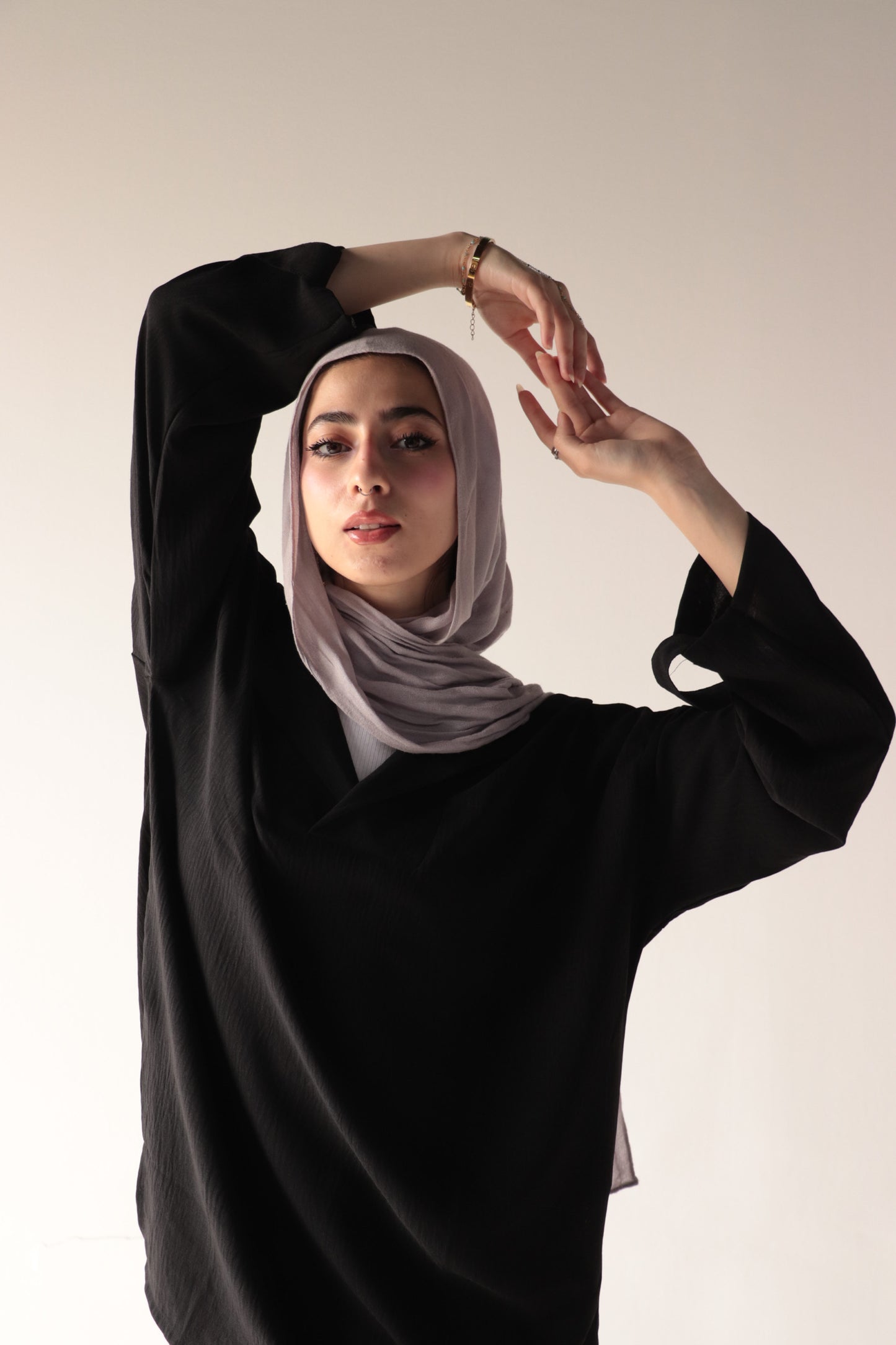 black crepe blouse