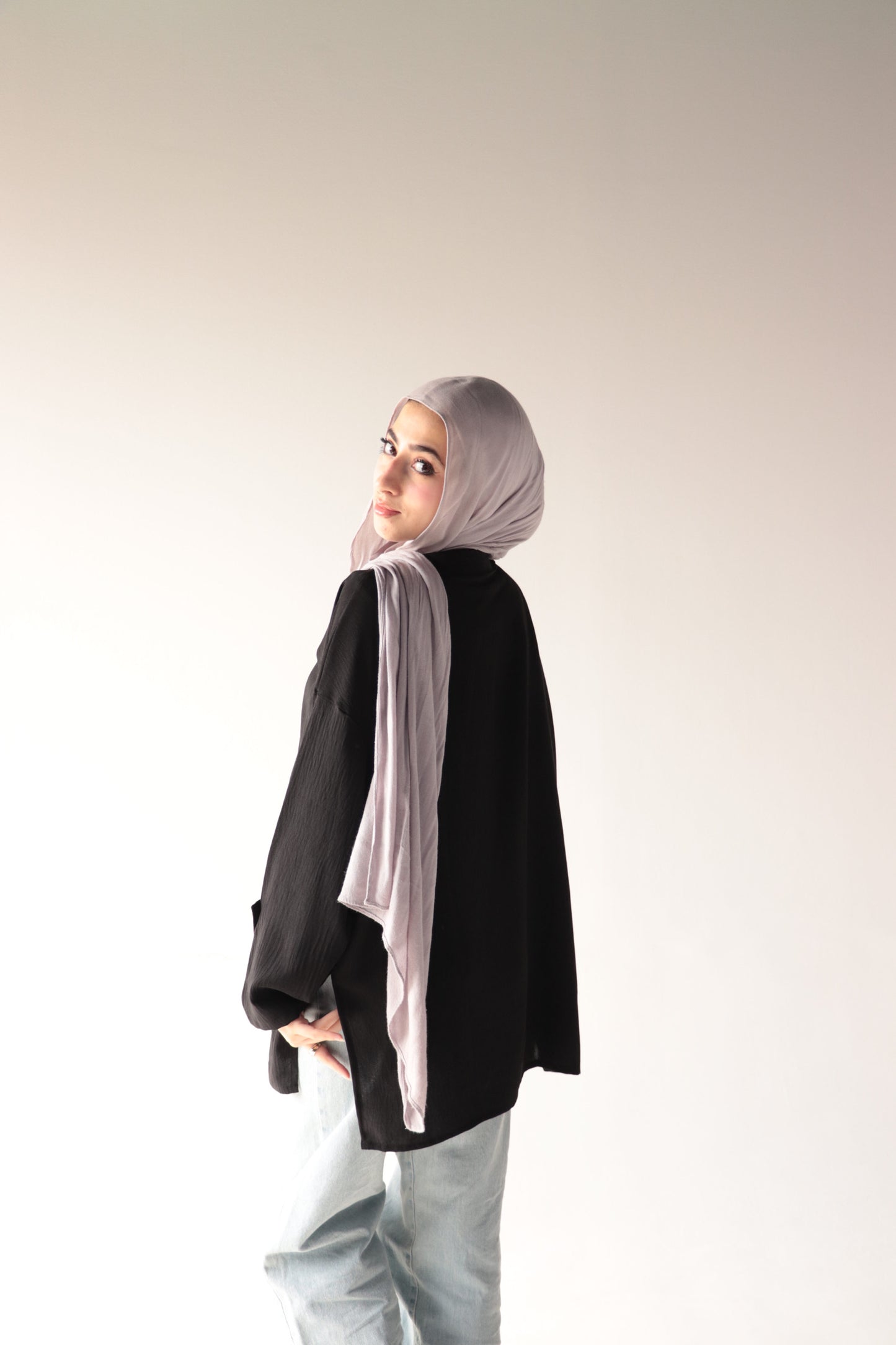 black crepe blouse