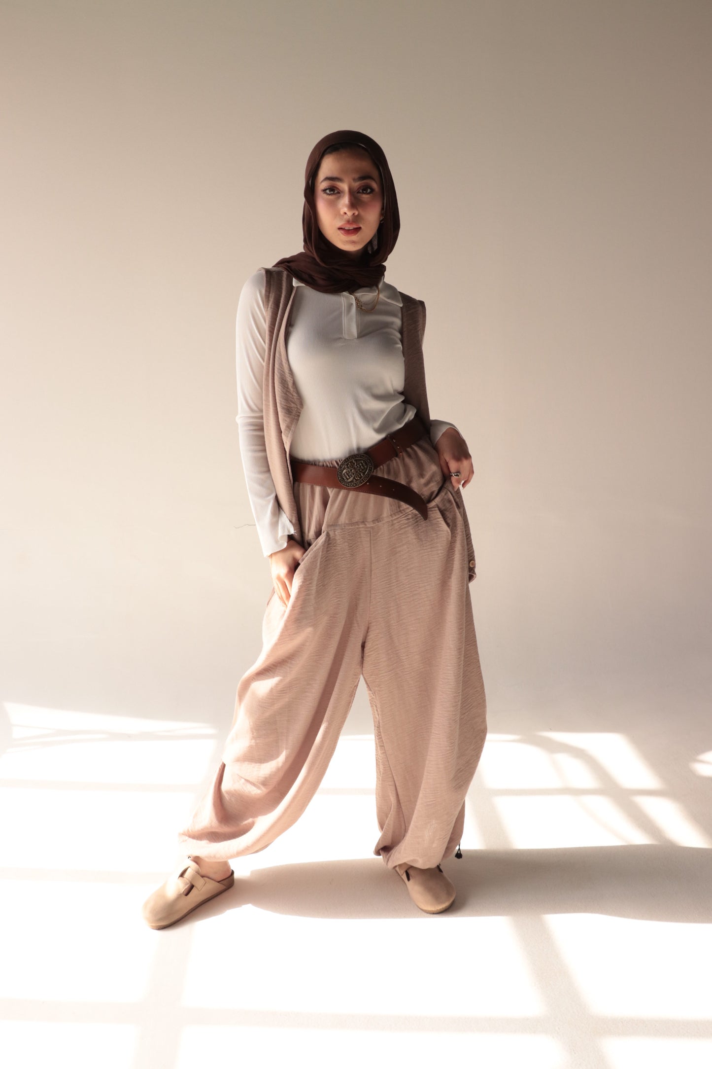 bohimi vest linen set
