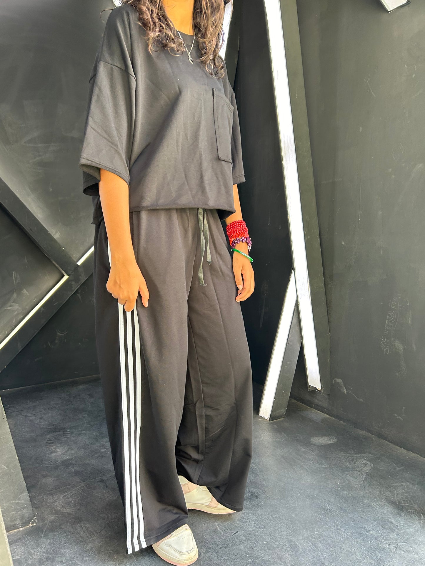 Stripe Cotton Pants