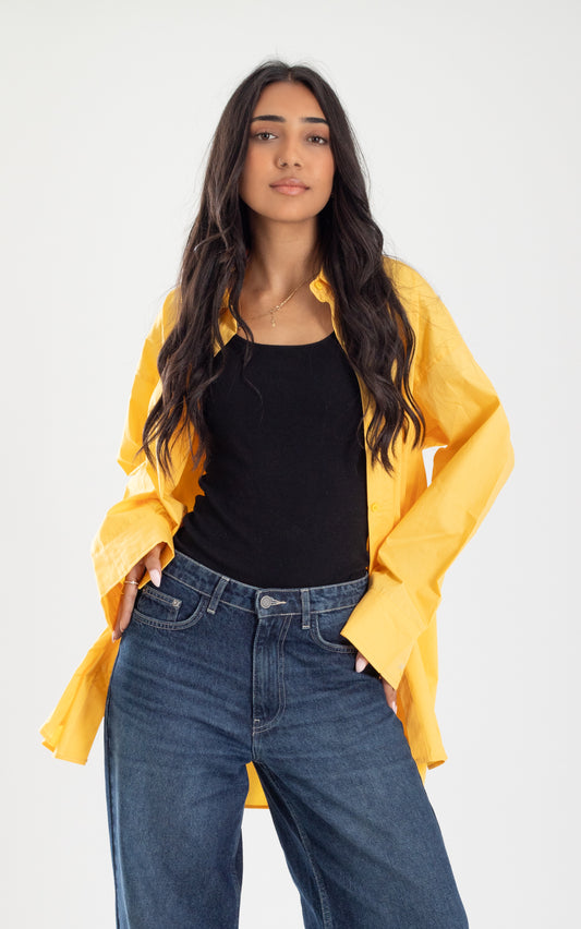 Sunflower yellow over size shirt
