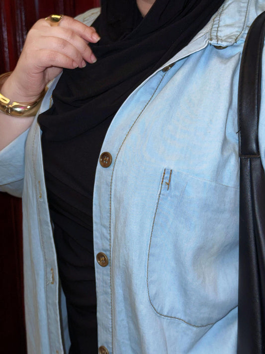 Denim shirt dress