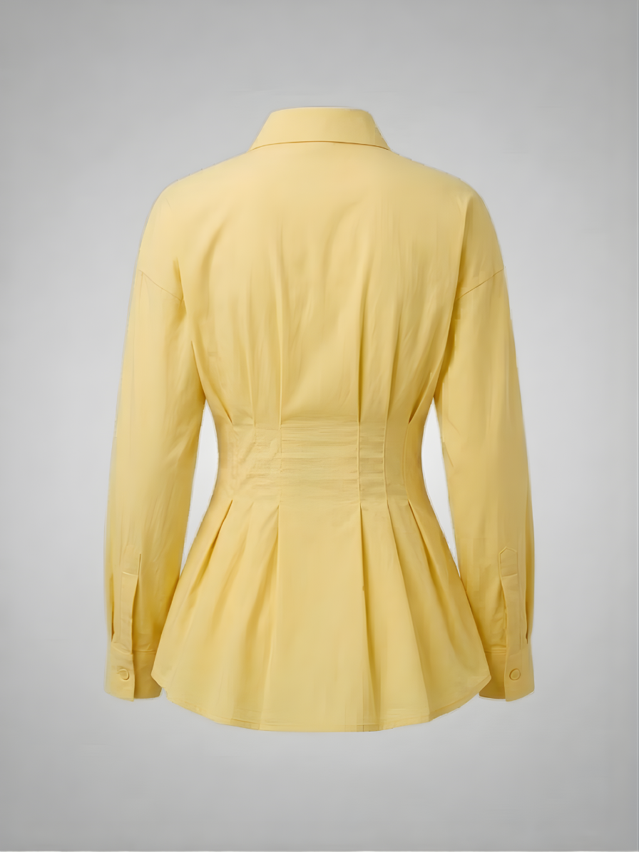 Dart shirt butter yellow