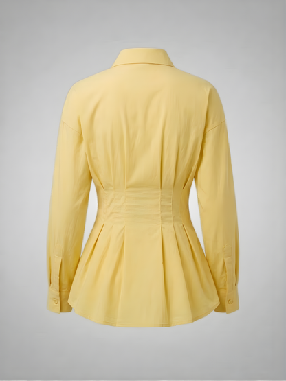 Dart shirt butter yellow