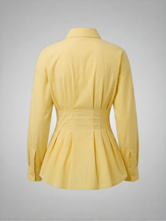 Dart shirt butter yellow