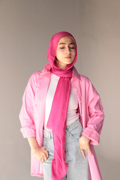 pink over size shirt