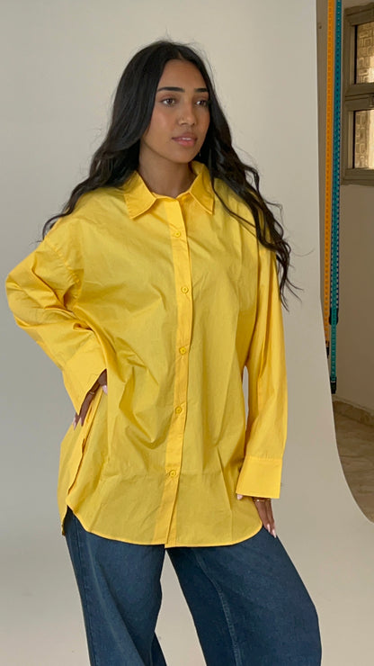 Sunflower yellow over size shirt