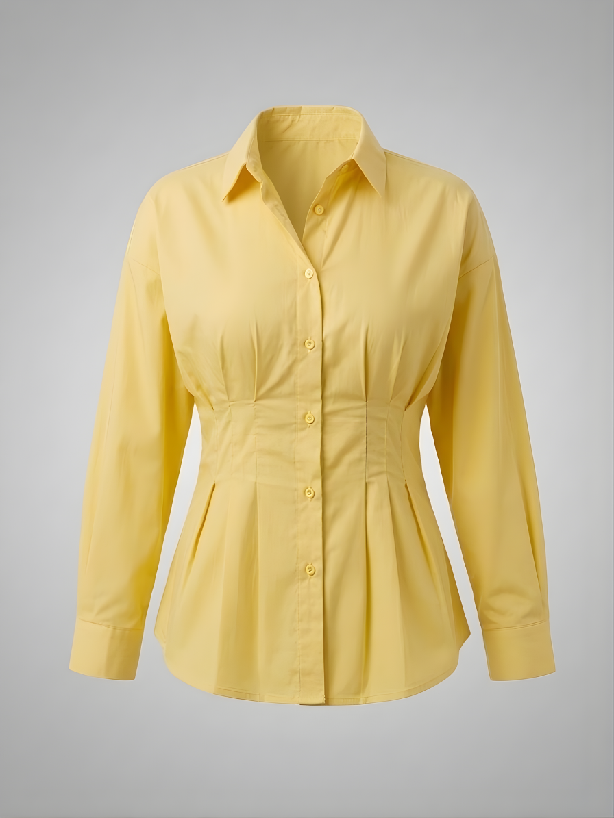 Dart shirt butter yellow