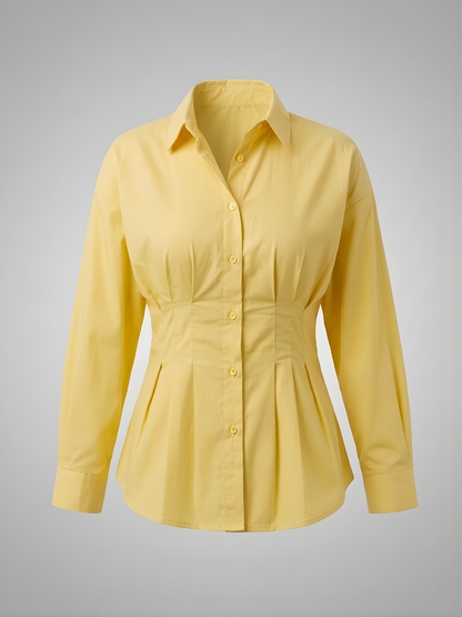 Dart shirt butter yellow