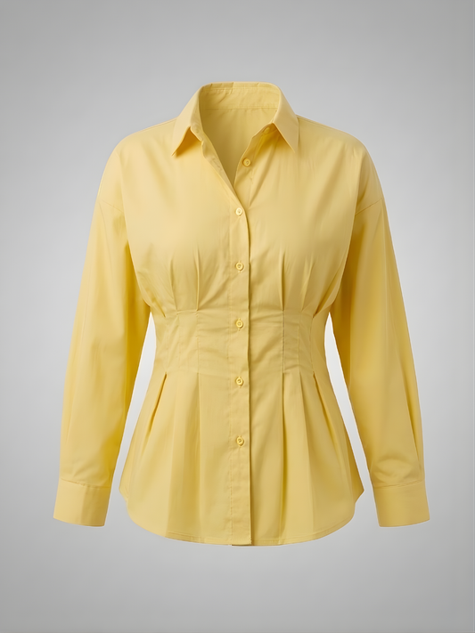 Dart shirt butter yellow