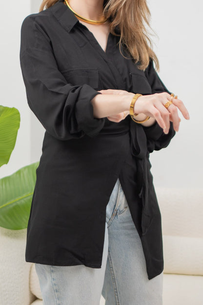 Black Tie blouse (90% cotton ) via