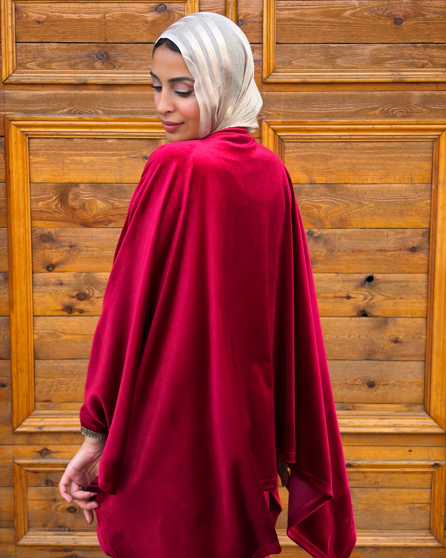 velvet embrodery set (burgandy)