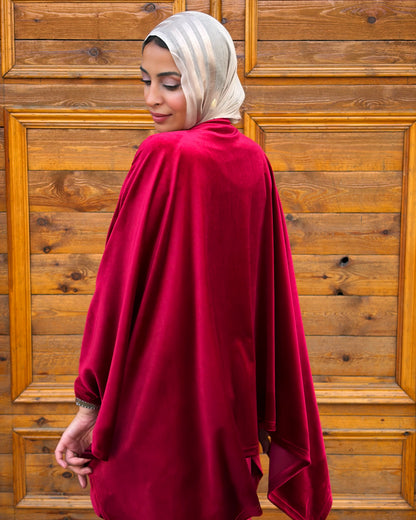 velvet embrodery set (burgandy)