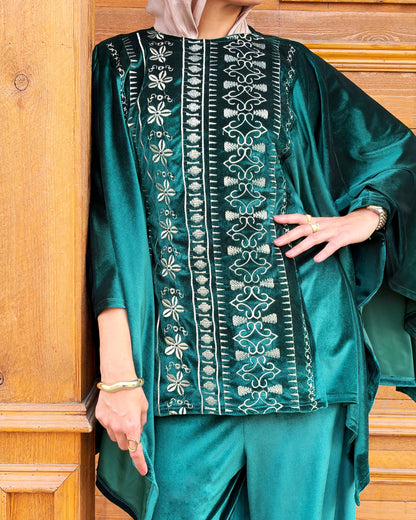 velvet embrodery set (green)