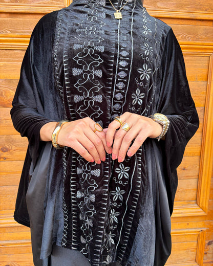 velvet embrodery set (black)