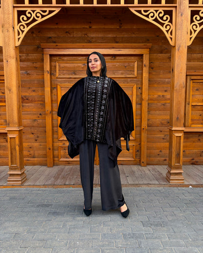 velvet embrodery set (black)