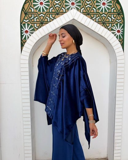 velvet embrodery set (navy)