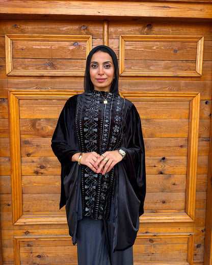 velvet embrodery set (black)