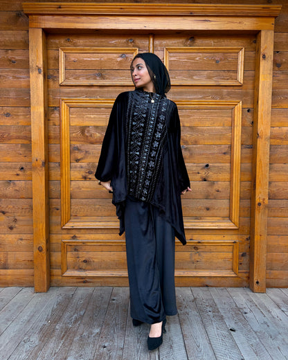 velvet embrodery set (black)