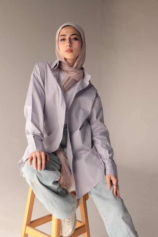 gray oversize shirt