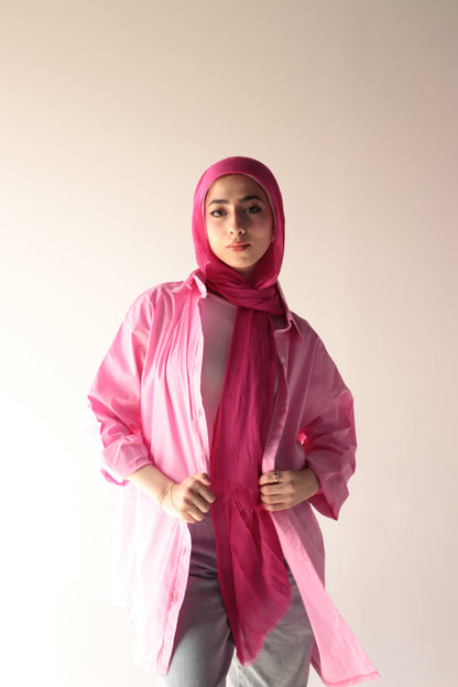 pink over size shirt