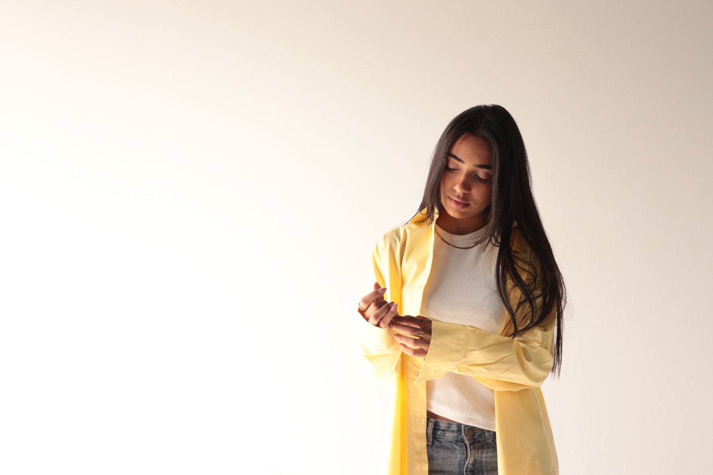 yellow oversize shirt