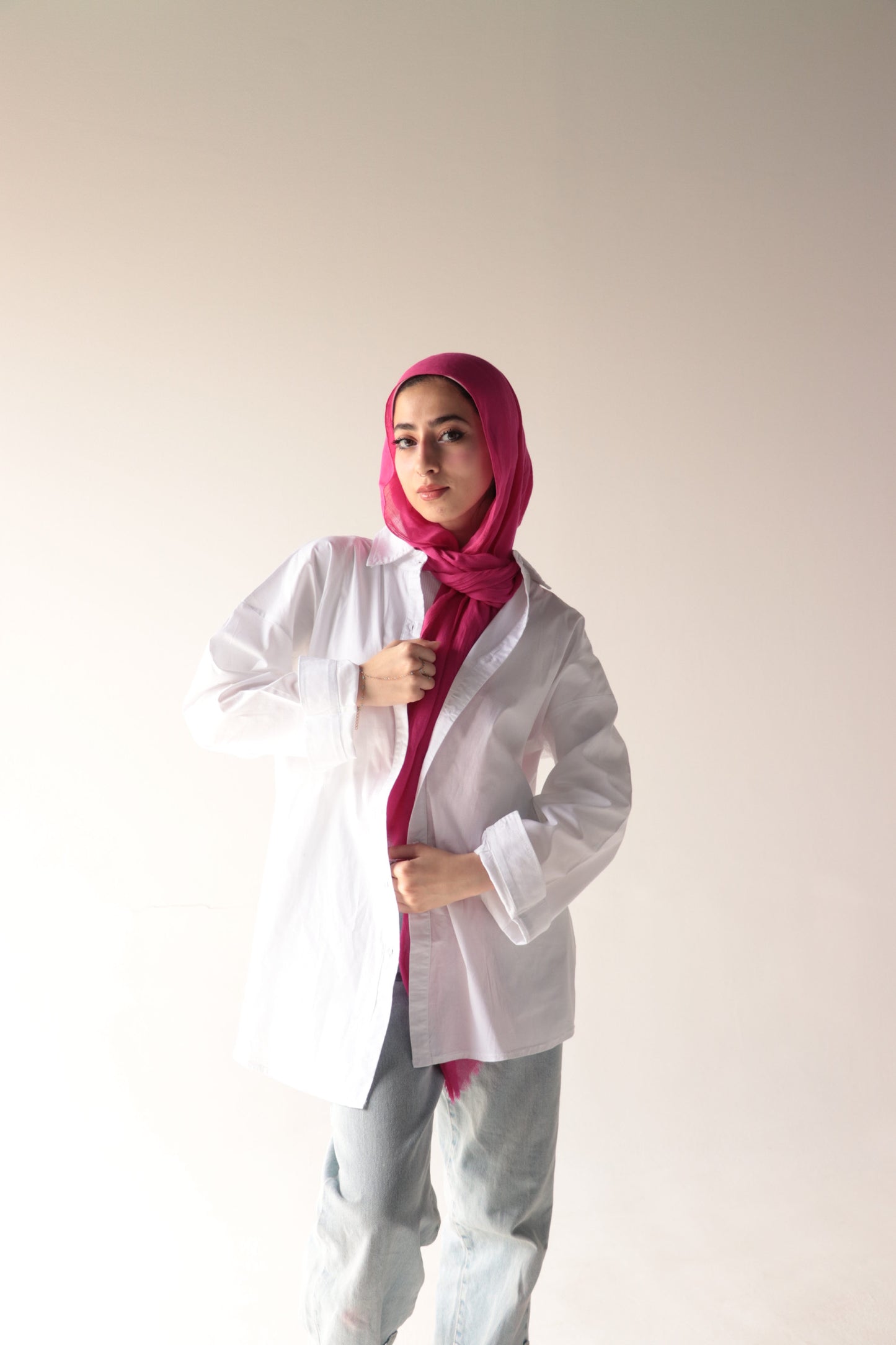 white oversize shirt