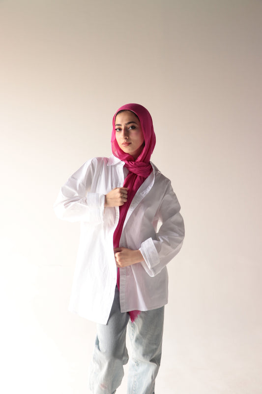 white oversize shirt