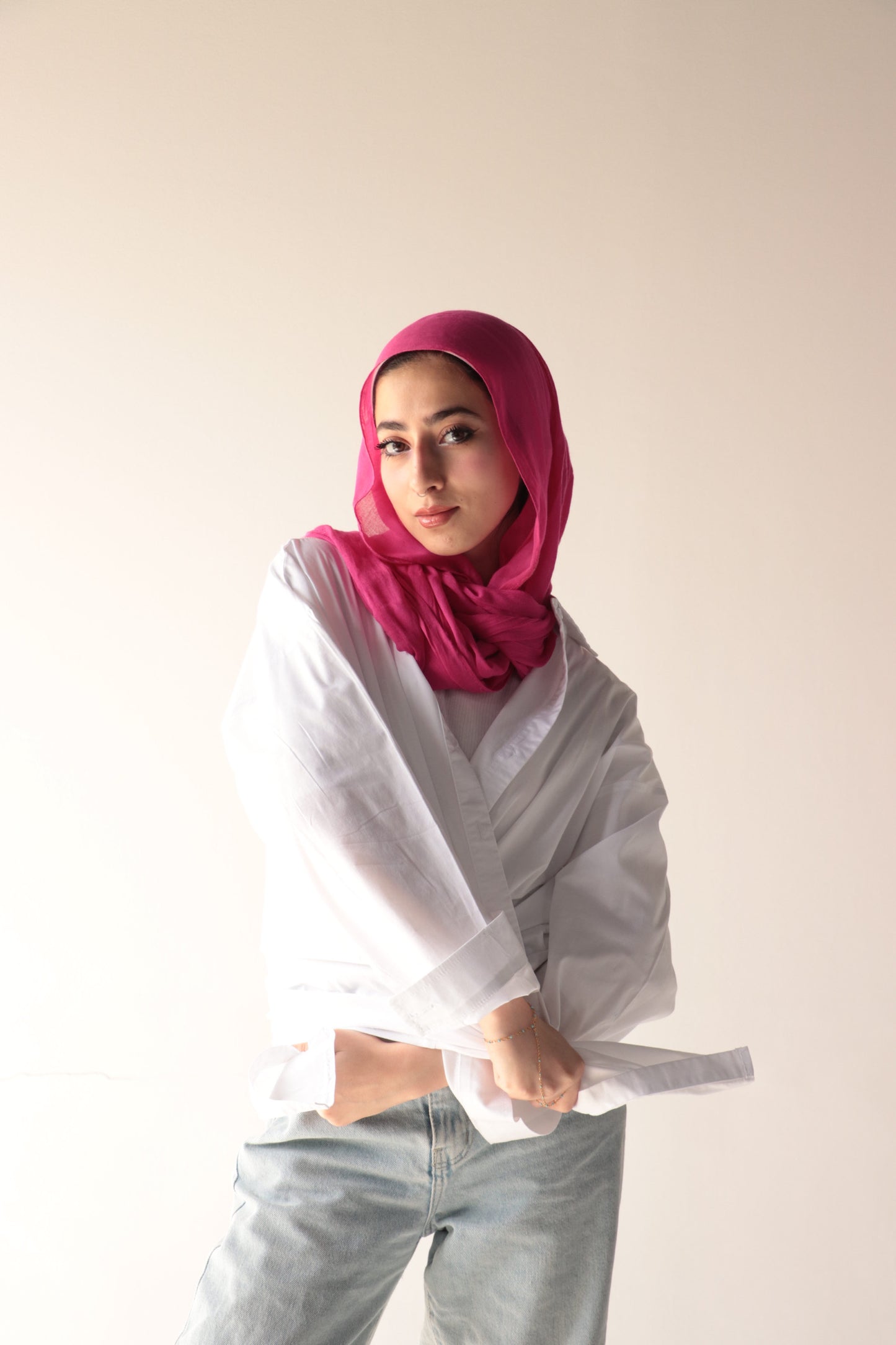 white oversize shirt