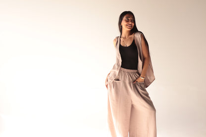 bohimi vest linen set