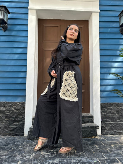 jumpsuit with lace  pocket