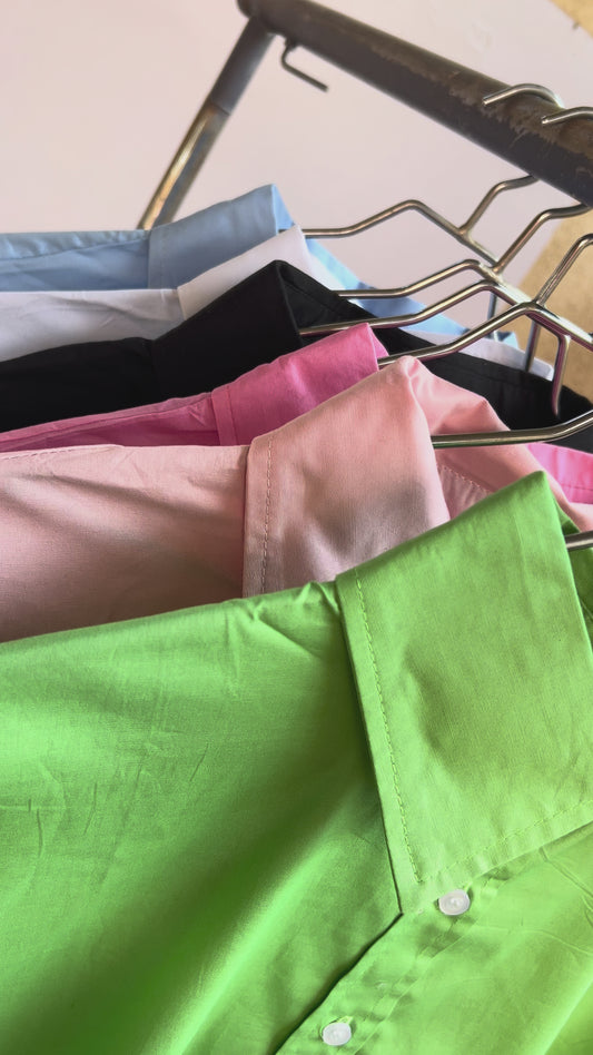 apple green over size shirt